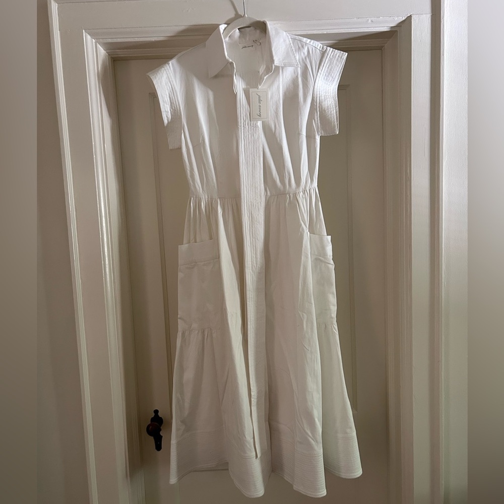 Julia Amory White Cotton Betty Dress